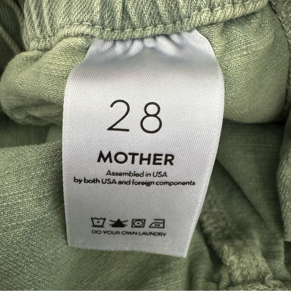 MOTHER Women's Straight Leg Jeans in Sage Green - Picture 10 of 14